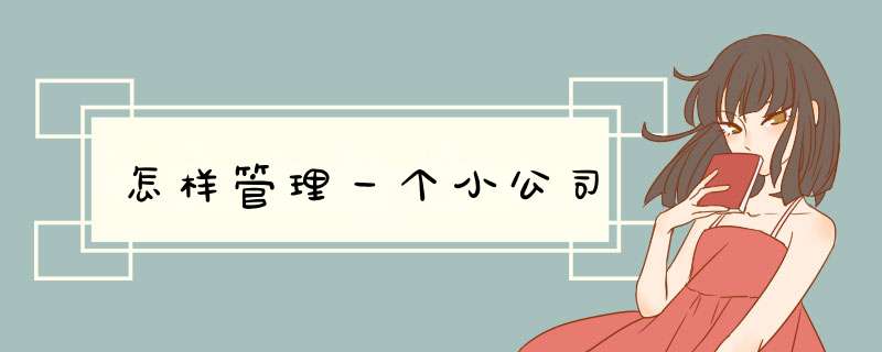 怎样管理一个小公司,第1张 怎样管理一个小公司,第1张