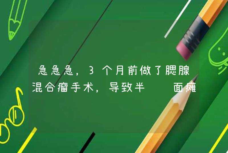 急急急，3个月前做了腮腺混合瘤手术，导致半边脸面瘫，左眼闭不死（能闭上），请问可以治好嘛？,第1张