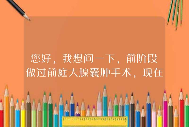 您好，我想问一下，前阶段做过前庭大腺囊肿手术，现在外面有点炎症，应该怎么办？谢谢,第1张