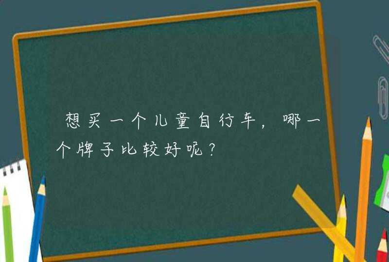 想买一个儿童自行车，哪一个牌子比较好呢？,第1张