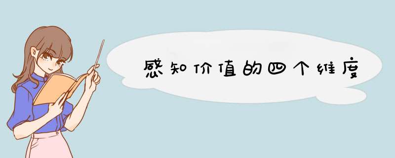 感知价值的四个维度,第1张