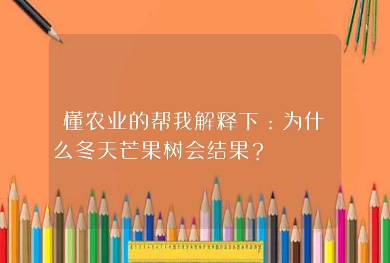 懂农业的帮我解释下：为什么冬天芒果树会结果？,第1张