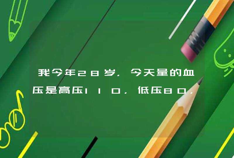 我今年28岁，今天量的血压是高压110，低压80，请问这属于正常吗,第1张