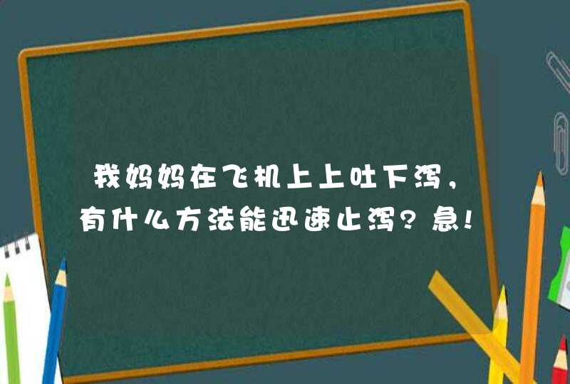 我妈妈在飞机上上吐下泻，有什么方法能迅速止泻?急!在线!,第1张