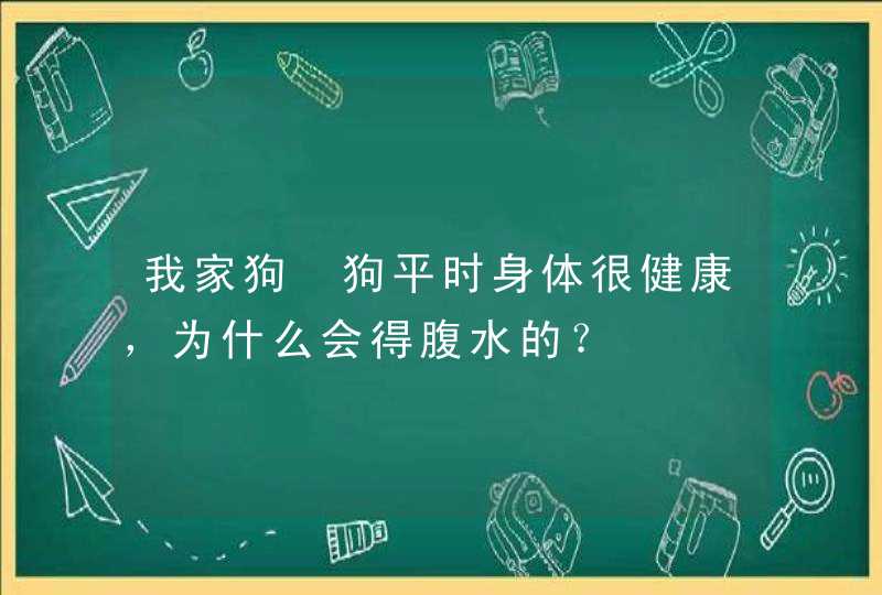 我家狗‍狗平时身体很健康，为什么会得腹水的？,第1张