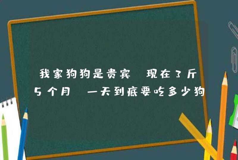 我家狗狗是贵宾，现在3斤5个月。一天到底要吃多少狗粮才正确？,第1张