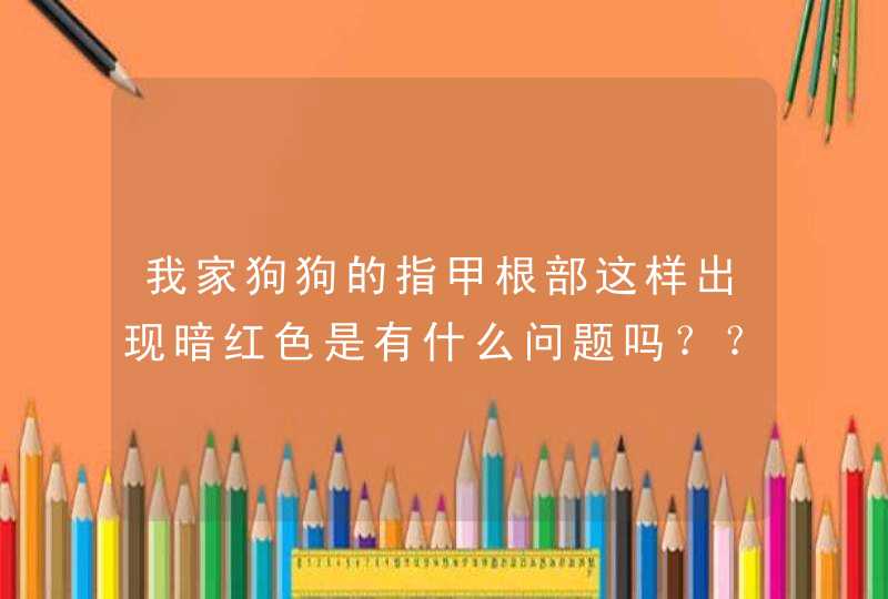 我家狗狗的指甲根部这样出现暗红色是有什么问题吗？？？在线等！,第1张