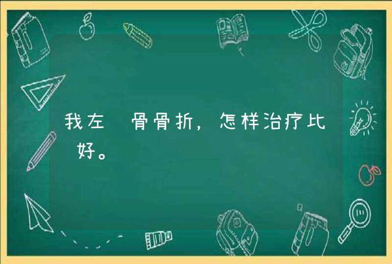 我左髌骨骨折，怎样治疗比较好。,第1张