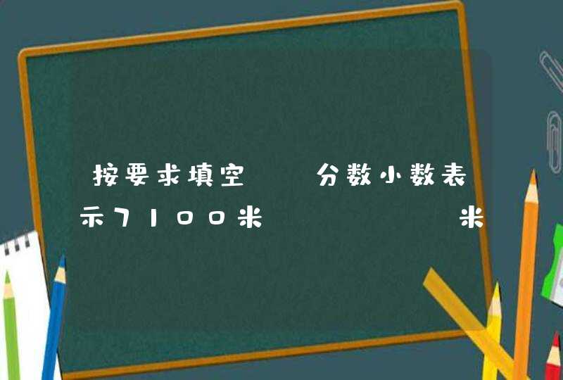 按要求填空. 分数小数表示7100米______米______米______厘米...,第1张