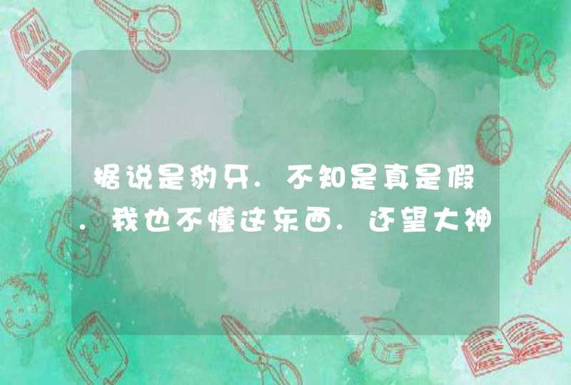 据说是豹牙.不知是真是假.我也不懂这东西.还望大神给解答一下到底是什么的.高分悬赏.,第1张