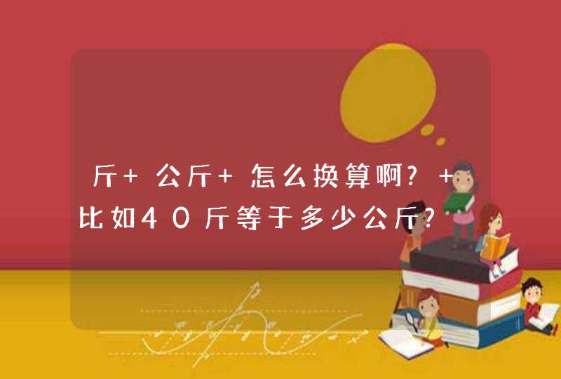 斤 公斤 怎么换算啊? 比如40斤等于多少公斤?,第1张