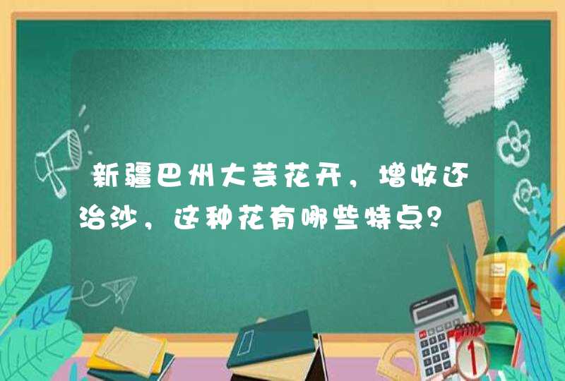 新疆巴州大芸花开，增收还治沙，这种花有哪些特点？,第1张