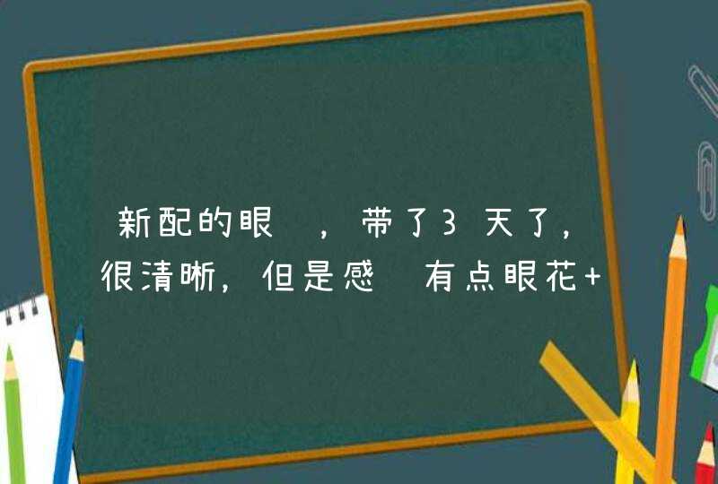 新配的眼镜，带了3天了，很清晰，但是感觉有点眼花 不能认真看东西 仔细看东西就眼疼,第1张