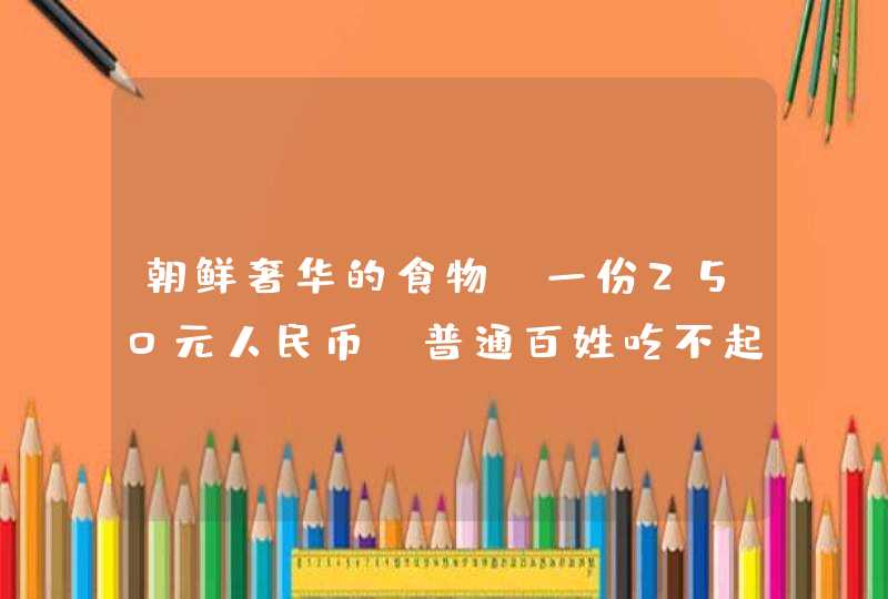 朝鲜奢华的食物，一份250元人民币，普通百姓吃不起,第1张