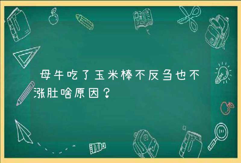 母牛吃了玉米棒不反刍也不涨肚啥原因？,第1张