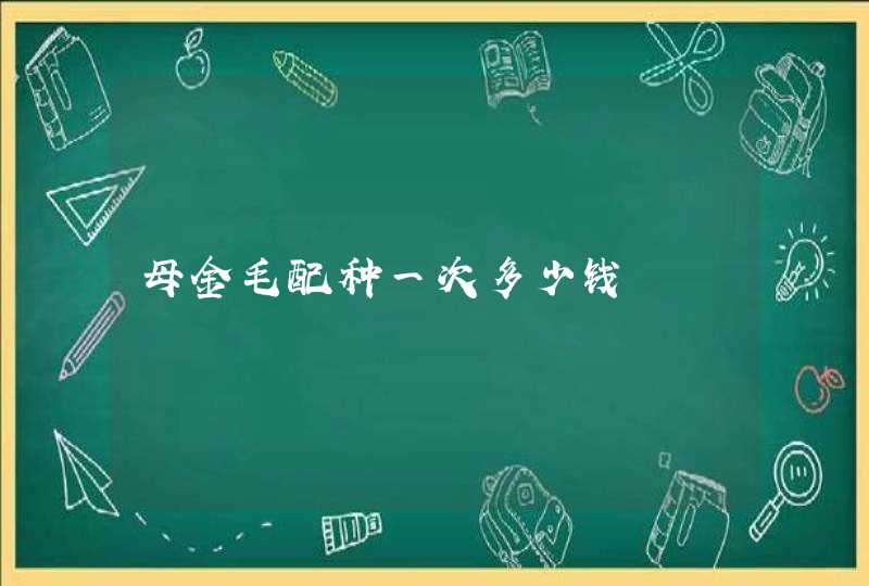 母金毛配种一次多少钱,第1张