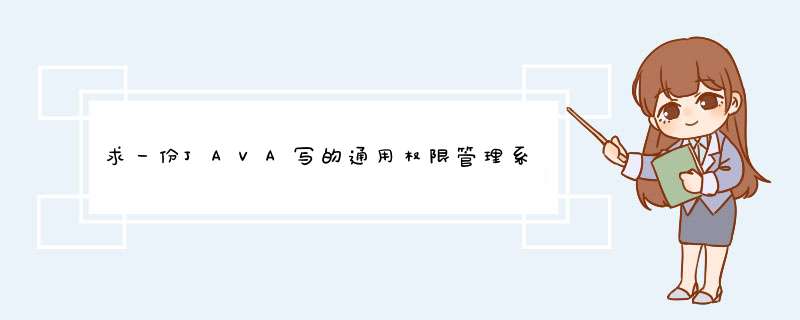 求一份JAVA写的通用权限管理系统的源码,第1张