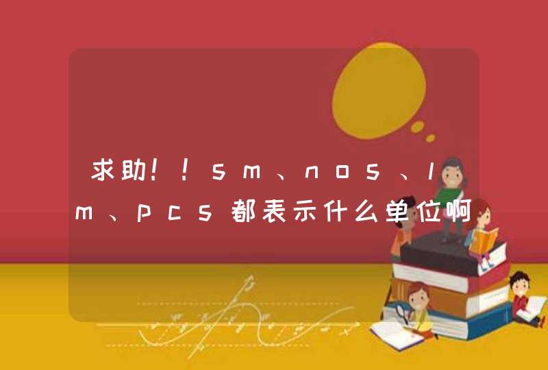 求助!!sm、nos、lm、pcs都表示什么单位啊!!,第1张