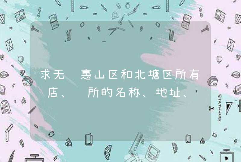 求无锡惠山区和北塘区所有药店、诊所的名称、地址、联系方法？,第1张