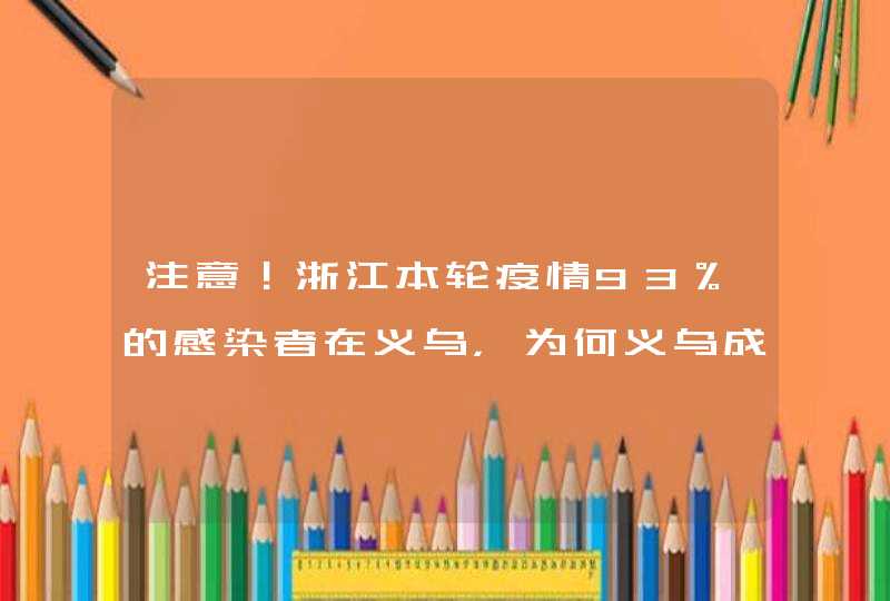 注意！浙江本轮疫情93%的感染者在义乌，为何义乌成了这波疫情的高发区？,第1张