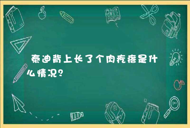 泰迪背上长了个肉疙瘩是什么情况？,第1张