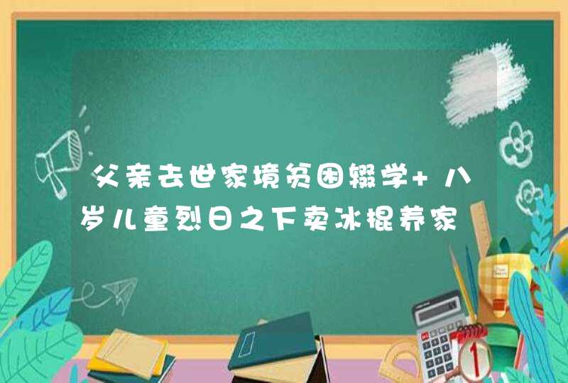 父亲去世家境贫困辍学 八岁儿童烈日之下卖冰棍养家,第1张