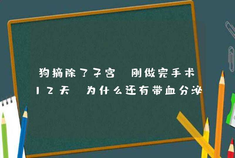 狗摘除了子宫，刚做完手术12天。为什么还有带血分泌物流出?,第1张