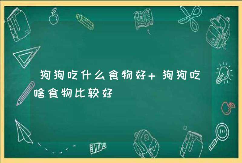 狗狗吃什么食物好 狗狗吃啥食物比较好,第1张