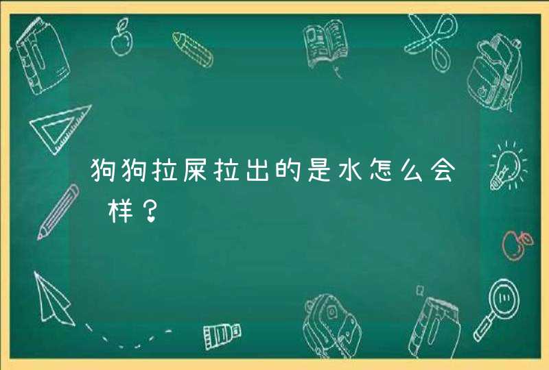 狗狗拉屎拉出的是水怎么会这样？,第1张