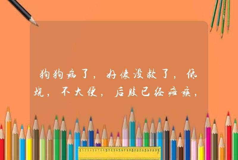 狗狗病了，好像没救了，低烧，不大便，后肢已经瘫痪，请问怎么才能让它好起来？,第1张