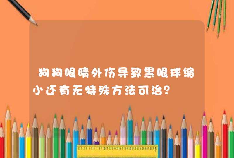 狗狗眼睛外伤导致黑眼球缩小还有无特殊方法可治？,第1张