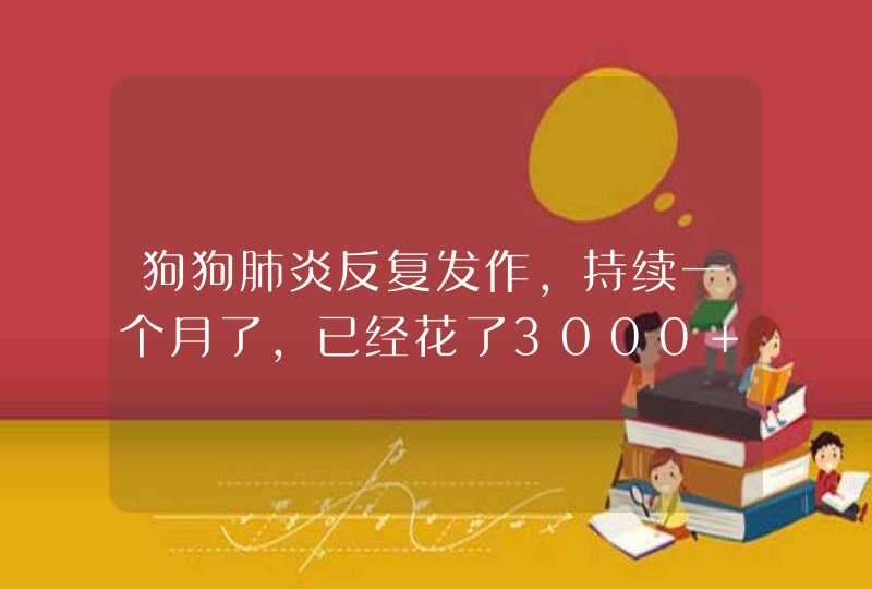 狗狗肺炎反复发作，持续一个月了，已经花了3000+了，快要没钱治了，求帮助~,第1张