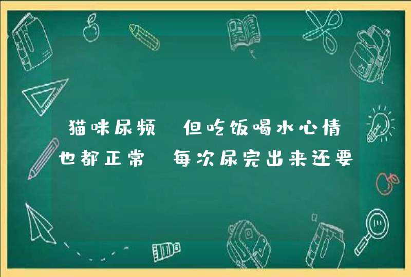 猫咪尿频，但吃饭喝水心情也都正常，每次尿完出来还要舔尿尿的地方？,第1张