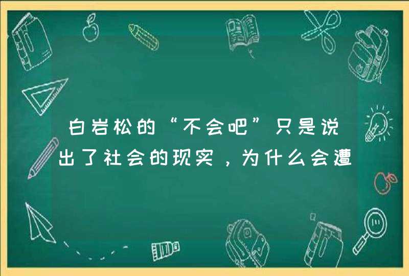 白岩松的“不会吧”只是说出了社会的现实，为什么会遭多人攻击？,第1张