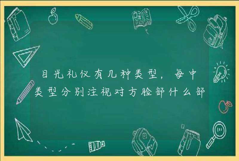 目光礼仪有几种类型，每中类型分别注视对方脸部什么部位？,第1张