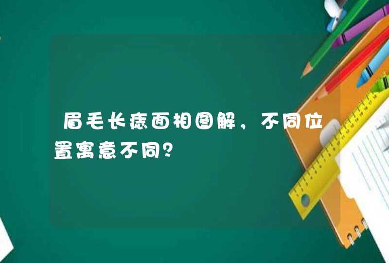 眉毛长痣面相图解，不同位置寓意不同？,第1张