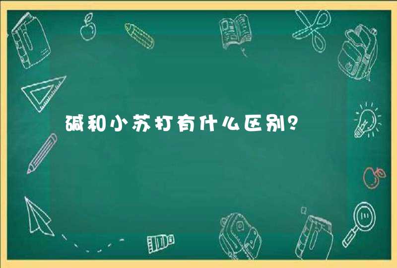 碱和小苏打有什么区别？,第1张