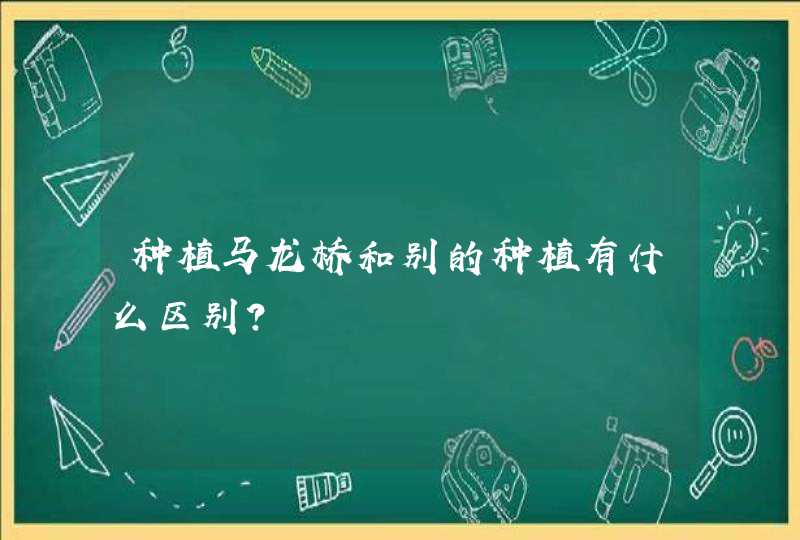 种植马龙桥和别的种植有什么区别？,第1张