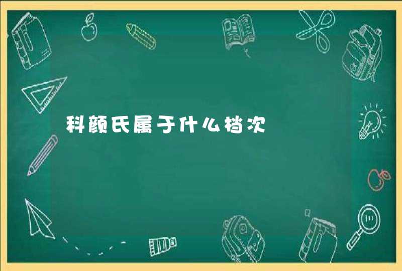 科颜氏属于什么档次,第1张