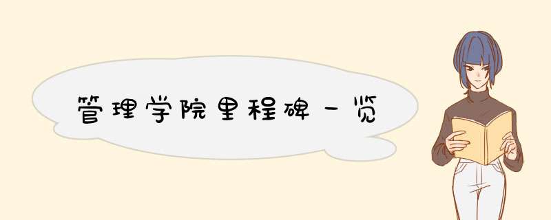 管理学院里程碑一览,第1张