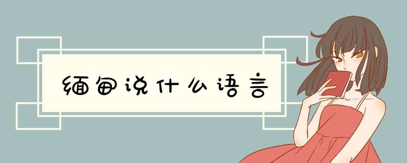 缅甸说什么语言,第1张