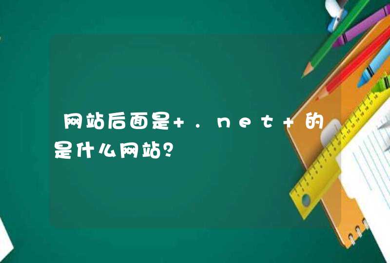 网站后面是 .net 的是什么网站？,第1张