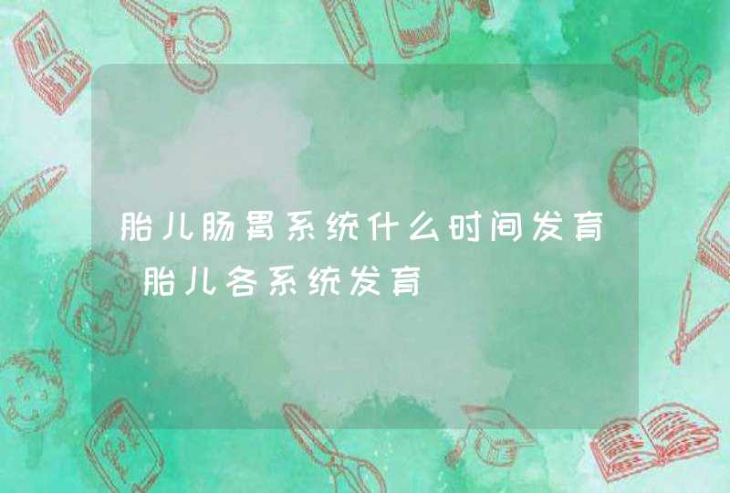 胎儿肠胃系统什么时间发育_胎儿各系统发育,第1张