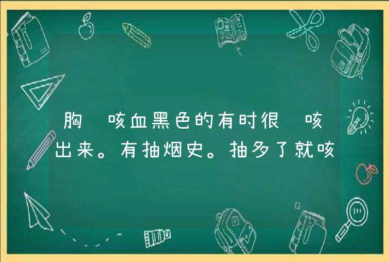 胸闷咳血黑色的有时很难咳出来。有抽烟史。抽多了就咳，不抽就会好很多。,第1张