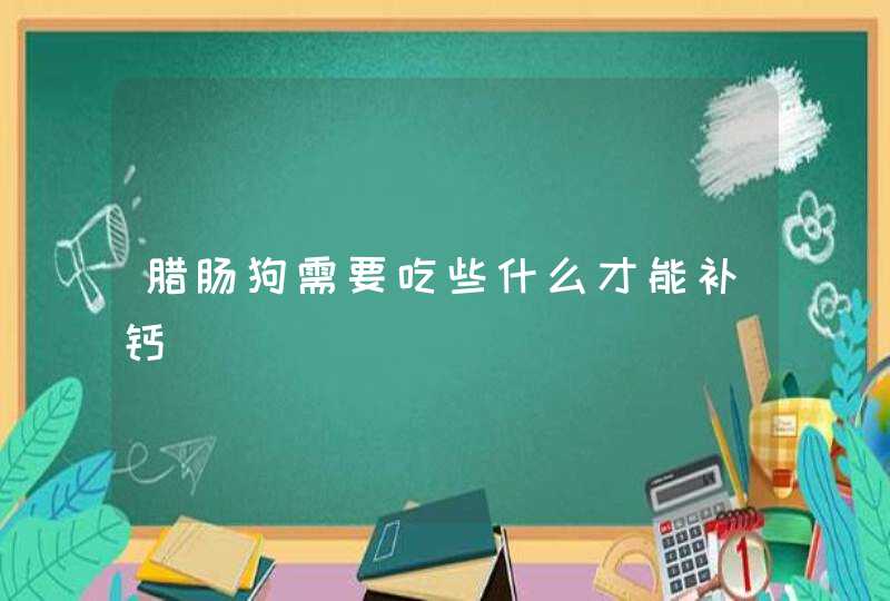 腊肠狗需要吃些什么才能补钙,第1张