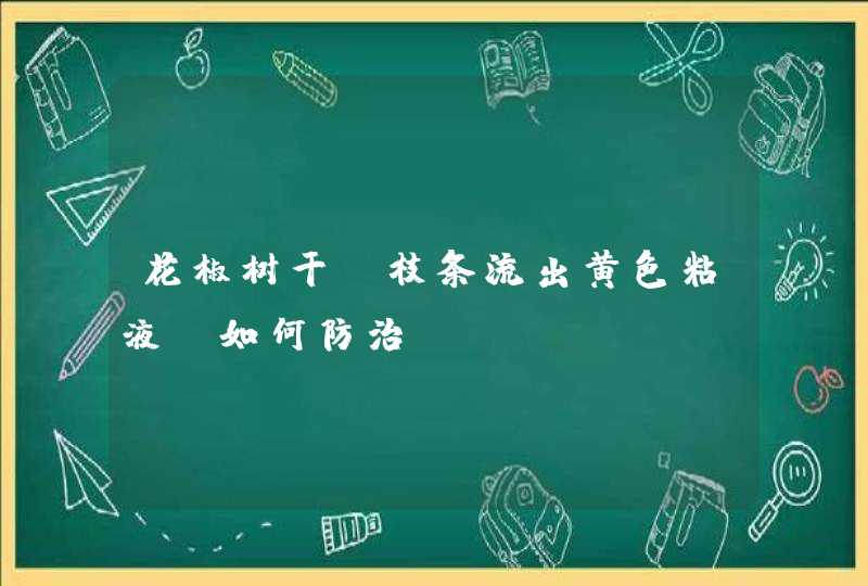 花椒树干及枝条流出黄色粘液，如何防治？,第1张