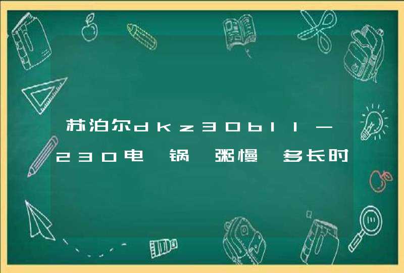 苏泊尔dkz30b11-230电炖锅炖粥慢炖多长时间？,第1张