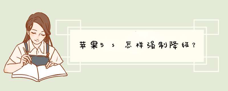 苹果5s怎样强制降级？,第1张