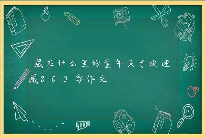 藏在什么里的童年关于捉迷藏800字作文,第1张