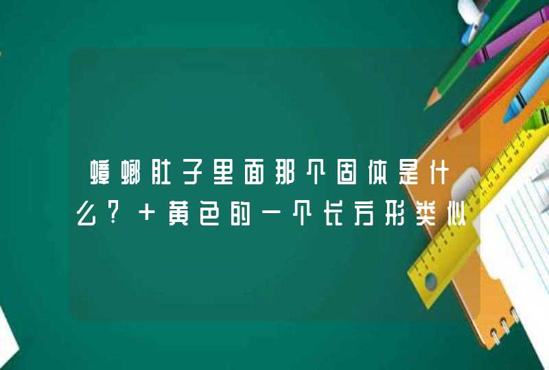 蟑螂肚子里面那个固体是什么? 黄色的一个长方形类似于圆柱体的东西！,第1张